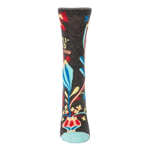 Blue Q Women's Crew Sock I'm Complicated Thank You | The Gifted Type