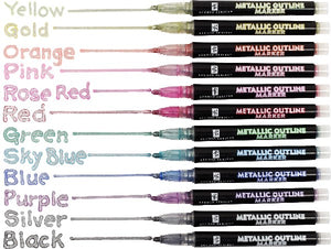 Metallic Outline Marker Set