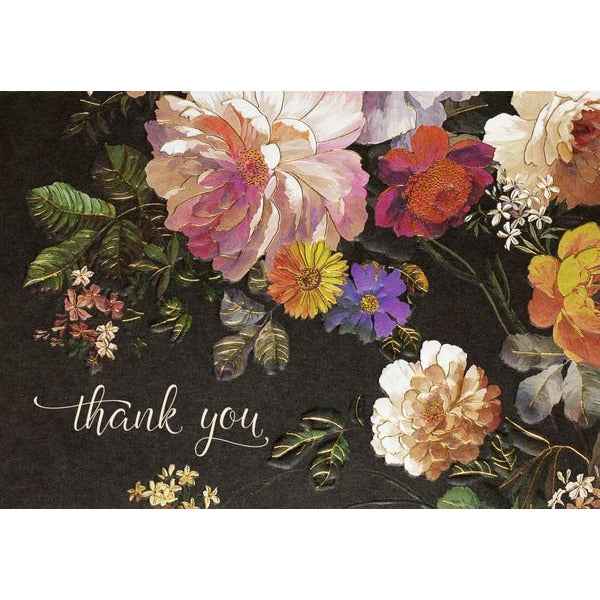 Midnight Floral Thank You Notecards