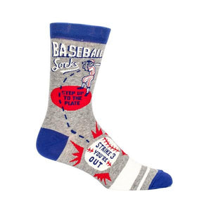 Blue Q Men's Crew Sock Baseball Socks | The Gifted Type