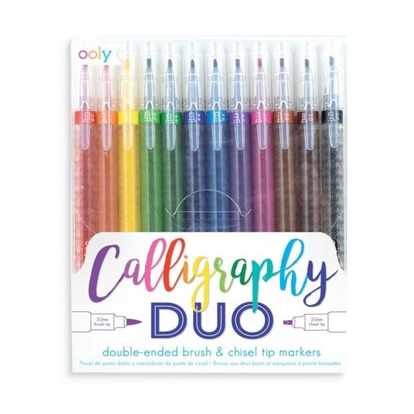 Calligraphy Duo Brush and Chisel TIp Markers Set