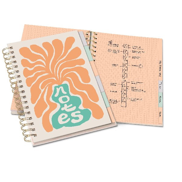 Studio Oh! Tabbed Spiral Notebook | Swaying Floral