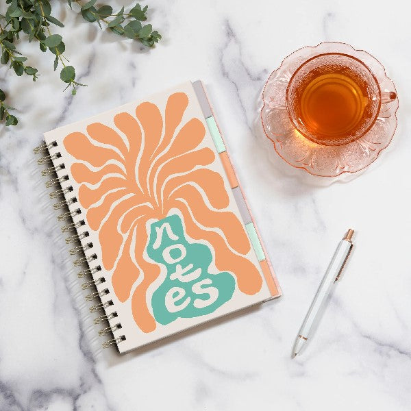 Studio Oh! Tabbed Spiral Notebook | Swaying Floral