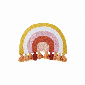 Warm Rainbow With Tassels Hook Pillow