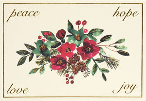 Winter Blooms & Berries Boxed Holiday Cards | Set of 20